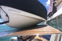 Fountaine Pajot hydraulic platform without cradle is ideal