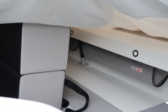 stacked seat blocks under the cover to avoid pooling of water